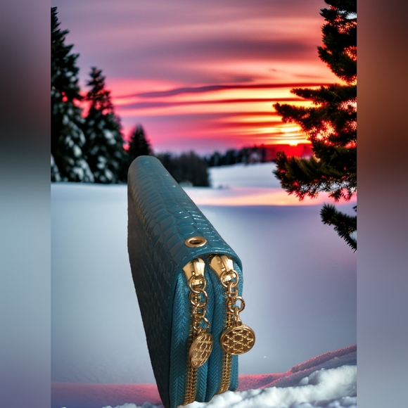 Extra Large/ Jumbo Bright Colored Animal Print Two Sided Wallet Wristlets - Picture 10 of 15